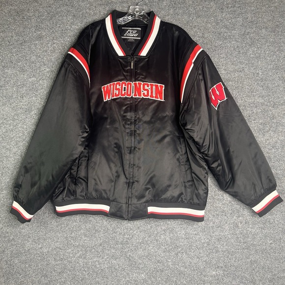 Pro Edge Other - Vintage Wisconsin Badgers Bomber Jacket Mens Size Xl Multicolor